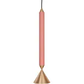Pholc Apollo 39 hanglamp coral pink, messing