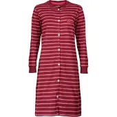 Irresistible Dames Nachthemd - Doorknoop - Katoen - Rood - Maat L