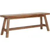 MUST Living Herringbone eetkamerbank teakhout 120cm