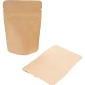 Packlinq Stazakken kraft 10.2x6x15.2cm met ophanggat | 57 grams (100 stuks) | Doypacks | Stand up pouches