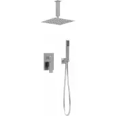 Guido Gusto Vierkant Inbouw regendouche met plafond arm 25cm douchekop volledig Rvs