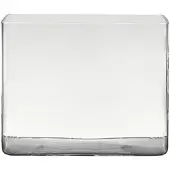 Hakbijl Glass Transparante rechthoek accubak vaas/vazen van glas 25 x 18 x 20 cm - Vazen