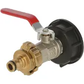 Kerbl puteus IBC adapter S60x6, met Geka koppeling en Gardena aansluiting