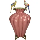 HD Living Vaas Birds Pink 27 x 27 x 46 cm