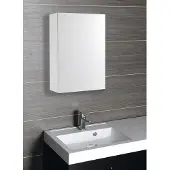 Aqualine Vega spiegelkast 40x70x18cm wit