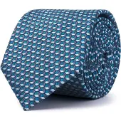 Tresanti | STOKE | Geweven zijden stropdas honingraat | Blauw