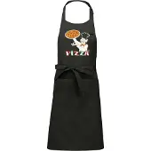 Kariban Luxe keukenschort - Pizza - Chique grijs