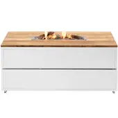 Cosi Fires Cosipure vuurtafel 100x100 wit teak