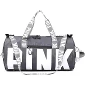 Pink Sporttas - Sporttas - Fitness Tas - Weekendtas - Sport Tas - Kleine Sporttas - Reistas Medium 25 Liter - Grijs - Strandtas - Goede voornemens 2026