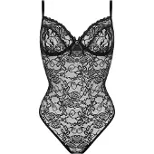 Christine le Duc kanten stringbody met beugel Melinda zwart female | Maat: S/M