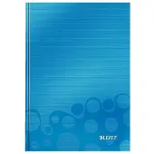 Leitz WOW Notitieboek A5 vierkant met harde kaft 46281036 160 Pagina's 80 vellen Blauw