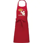Kariban Luxe keukenschort - Pizza - Rood