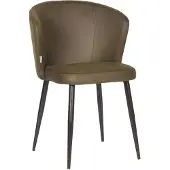 Label51 - Eetkamerstoel Wave - Groen - 60x58x85cm - Set van 2