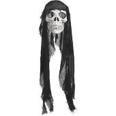 Boland Hangdecoratie Creepy skull | Halloween deco (naturel zwart)