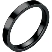 LGT JWLS LGT Jewels smalle stalen ring Zwart 3mm-17mm
