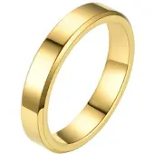 LGT JWLS LGT Jewels smalle stalen ring Goudkleurig 4mm-16mm