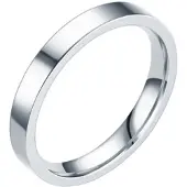 LGT JWLS LGT Jewels smalle stalen ring Zilverkleurig 3mm-22mm