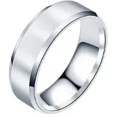 LGT JWLS Heren ring Titanium Zilverkleurig 6mm-17mm