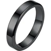 LGT JWLS LGT Jewels smalle stalen ring Zwart 4mm-19mm