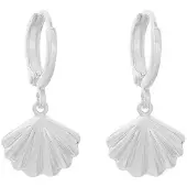 Yehwang oorringen met schelpje, zilver. oorbellen met hanger