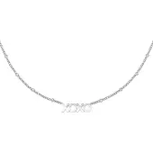 Yehwang - Ketting XOXO - Necklace - Zilverkleurig - Stainless Steel