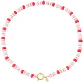 Yehwang Ketting- roze kralen - #summer collection