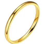 LGT JWLS LGT Jewels smalle stalen ring Goudkleurig 2mm-18mm