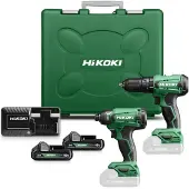 HiKOKI KC18DAWCZ 2-Delige Combiset 18V in kuststof koffer (gereedschapset)