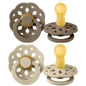 BIBS Böhmen Schnuller - 2er-Pack - Gr. 2 - Rund - Vanilla/Dark O - - One Size - Schnuller