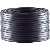 S-Impuls Telefoonkabel 6-aderig op rol | CCA (AWG30) | plat | zwart | 50 meter