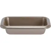 La Cucina Rechthoekige bakvorm/cakevorm met anti-aanbak laag zilver 28 x 18 cm