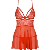 Obsessive Babydoll & String – Erotische Babydoll – Maat L/XL – Rood