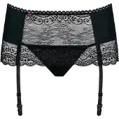 Obsessive Miamor Jarretelgordel & String Zwart L/XL