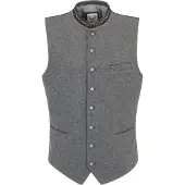 Stockerpoint Klederdracht gilet 'Fabricio' grijs gemêleerd / pruim / zwart