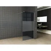 Mueller Slimline 140cm douchewand rookglas met schaamband 8mm NANO glas