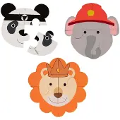Toychamp Panda & Olifant & Leeuw foam puzzel 3 x 4 stukjes