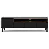 Hioshop Rosa TV-meubel zwart en walnoot.