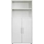 Hioshop Prisme archiefkast 2 deuren en 1 plank wit.