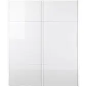 Ebuy24 Veto kledingkast 2-deurs B 182 cm, wit en wit hoogglans.