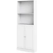 Hioshop Base wandkast 1 plank en 2 deuren wit.