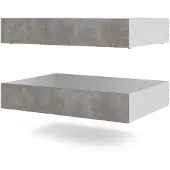 Ebuy24 Nada bed 2 bedlades breedte 99 cm, betondecor.