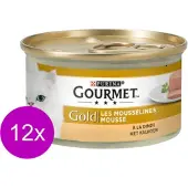 Gourmet 12x Gold - Mousse Kalkoen - Kattenvoer - 85g