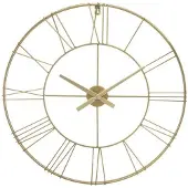 Atmosphera - Metalen Wandklok - Industrieel - Goud - Ø 70cm