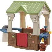 Step2 Great Outdoors Speelhuis voor kinderen | Speelhuisje van plastic / kunststof voor tuin / buiten | Inclusief grill / BBQ, waterrad en accessoires