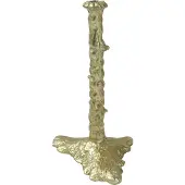 Ptmd collection Ptmd - Gouden metalen kandelaar 38 cm - aluminium gold finish 38 cm