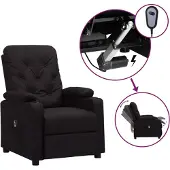vidaXL Fauteuil elektrisch verstelbaar kunstleer zwart