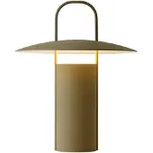 Audo Copenhagen Audo Ray LED tafellamp, draagbaar, stofgroen Ray, dimbaar, groen, Woon-/ Eetkamer, Aluminium, Design