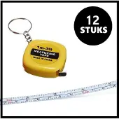 Base Toys Sleutelhanger - Rolmaat 1mtr. - 12 stuks