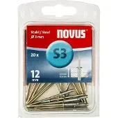 Novus Blindklinknagel S3 X 1mm, Staal S3, 20 st. - 045-0035