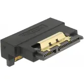 DeLOCK SATA data- en voeding adapter - haaks naar beneden - SATA600 - 6 Gbit/s / zwart